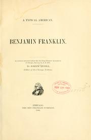 Cover of: typical American.: Benjamin Franklin.