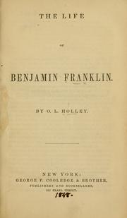 Cover of: life of Benjamin Franklin
