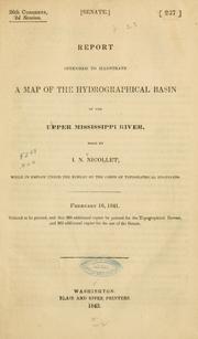 Cover of: Report intended to illustrate a map of the hydrographical basin of the upper Mississippi river