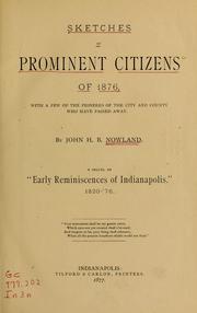 Cover of: Sketches of prominent citizens of 1876 by John H. B. Nowland
