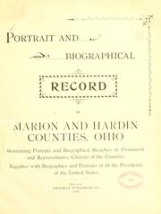 Cover of: Portrait and biographical record of Marion and Hardin counties, Ohio