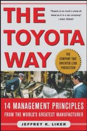 Cover of: The Toyota way: 14 management principles from the world's greatest manufacturer