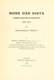 Cover of: More Dâk dicta: verses written in Calcutta (1894-1910), and philatelic verses