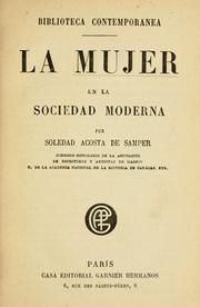 Cover of: La mujer en la sociedad moderna
