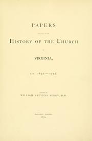 Cover of: Historical collections relating to the American colonial church.