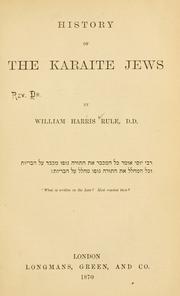 Cover of: History of the Karaite Jews