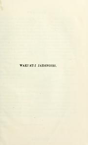 Cover of: Wakiʼat-i Jahangiri by Jahangir Emperor of Hindustan