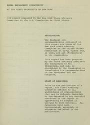 Cover of: Equal employment opportunity at the State University of New York by United States Commission on Civil Rights. New York State Advisory Committee.