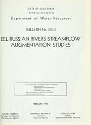 Eel-Russian Rivers streamflow augmentation studies by California. Dept. of Water Resources.