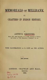Cover of: Memorials of Millbank, and chapters in prison history