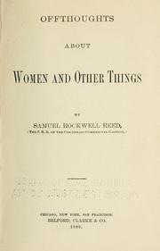 Cover of: Offthoughts about women and other things.