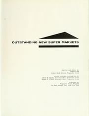 Cover of: Outstanding new super markets. by Written and edited by Thomas Calak, editor, Book Division.  Special material contributed by Glenn H. Snyder, associate editor [and] Robert E. O'Neill, associate editor.