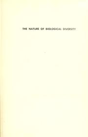Cover of: The nature of biological diversity. by Allen, John M.