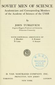 Cover of: Soviet men of science by John Turkevich