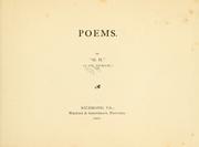 Poems by S. O'H Dickson
