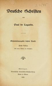 Cover of: Deutsche Schriften: Gesammtausgabe letzter Hand.