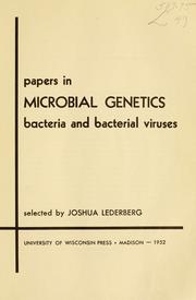 Cover of: Papers in microbial genetics