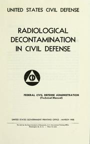 Cover of: Radiological decontamination in civil defense