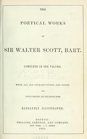 Cover of: The poetical works of Sir Walter Scott by Sir Walter Scott