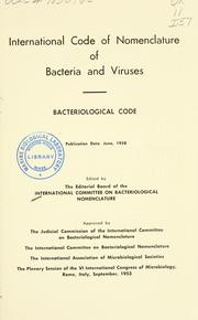 Cover of: International code of nomenclature of bacteria and viruses by International Committee on Bacteriological Nomenclature.