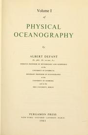 Cover of: Physical oceanography.