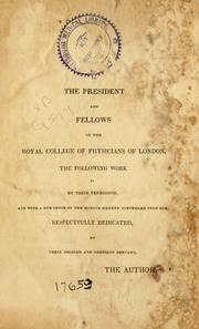 Cover of: A physiological system of nosology by John Mason Good