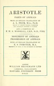 Cover of: Parts of animals by Aristotle