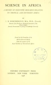 Cover of: Science in Africa by E. Barton Worthington