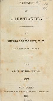Evidences of Christianity by William Paley
