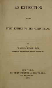 An exposition of the First epistle to the Corinthians by Christoph Ernst Luthardt