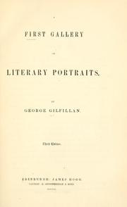 Cover of: A first gallery of literary portraits.