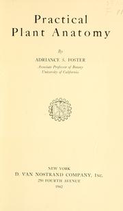 Cover of: Practical plant anatomy by Adriance S. Foster