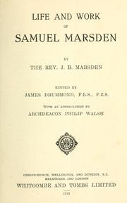 Cover of: Life and work of Samuel Marsden