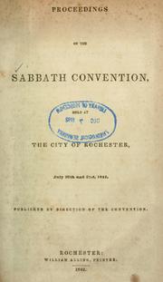 Cover of: Proceedings of the Sabbath Convention by Sabbath Convention (1842 Rochester, N. Y.)