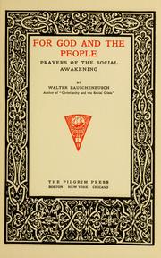 Cover of: For God and the people: prayers of the social awakening
