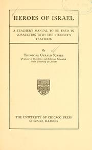 Cover of: Heroes of Israel: a teacher's manual to be used in connection with the student's textbook