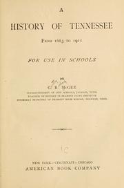 Cover of: A history of Tennessee from 1663 to 1911: for use in schools