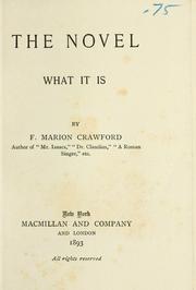 Cover of: The novel: what it is