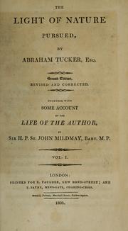 Cover of: The light of nature pursued by Abraham Tucker