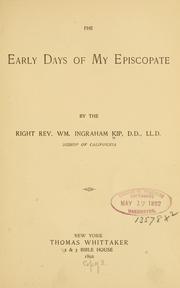 Cover of: The early days of my episcopate.