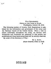 Cover of: Cavalry drill regulations, United States Army by United States Department of War