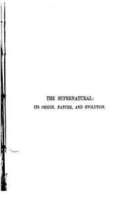 Cover of: The supernatural by King, John H.