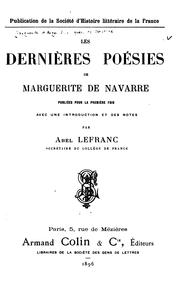 Cover of: Les dernières poésies de Marguerite de Navarre