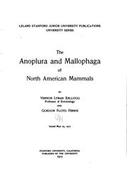 Cover of: The Anoplura and Mallophaga of North American mammals.