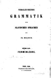 Cover of: Vergleichende Grammatik der slavischen sprachen
