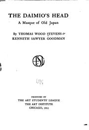 Cover of: The daimio's head, a masque of old Japan