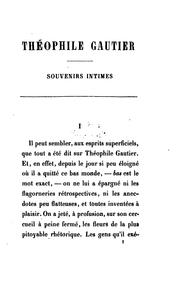 Cover of: Théophile Gautier: souvenirs intimes