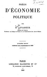 Cover of: Précis d'économie politique