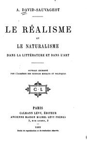 Cover of: Le réalisme et le naturalisme dans la littérature et dans l'art by A. David-Sauvageot