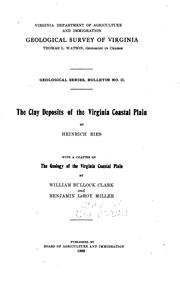 Cover of: The clay deposits of the Virginia coastal plain